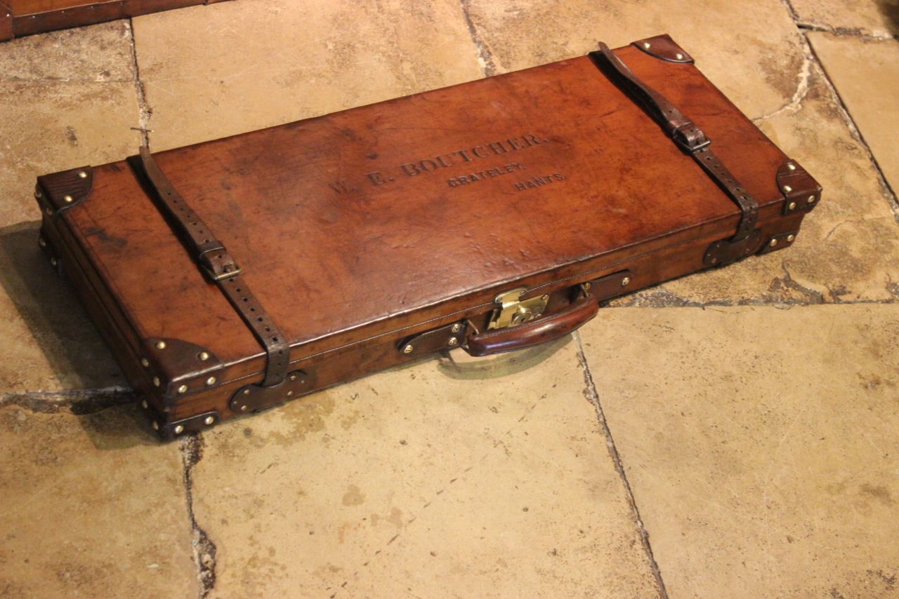 Circa 1920s Leather Gun Case Leather Storage & Accessories