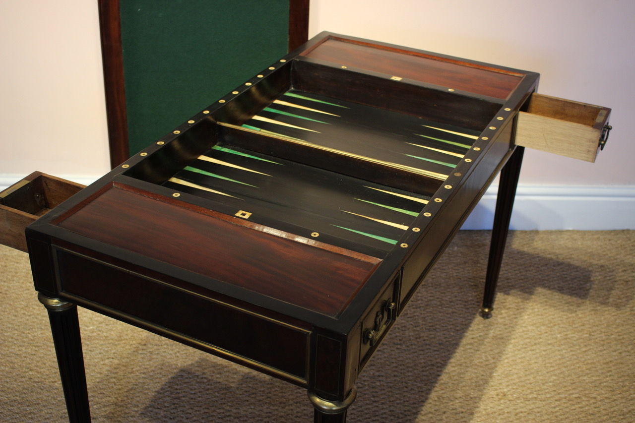 18th Century French Louis XVI Mahogany Backgammon or Tric Trac Games table