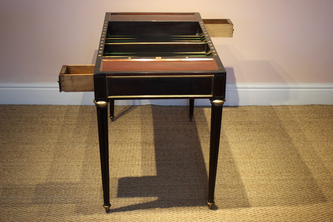 18th Century French Louis XVI Mahogany Backgammon or Tric Trac Games table