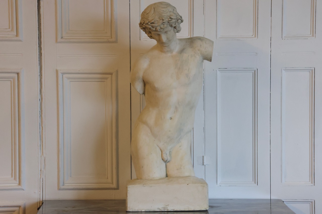 Early to Mid 20th Century Italian Plaster Torso of Antinous