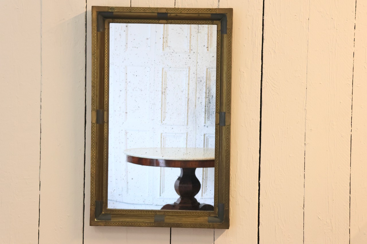 Mid 20th Century Spanish Brass & Pewter Mirror