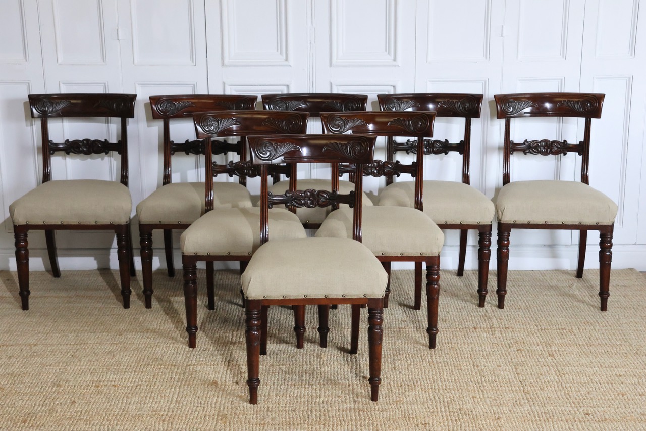 Set of Eight 19th century William IV Mahogany Dining Chairs