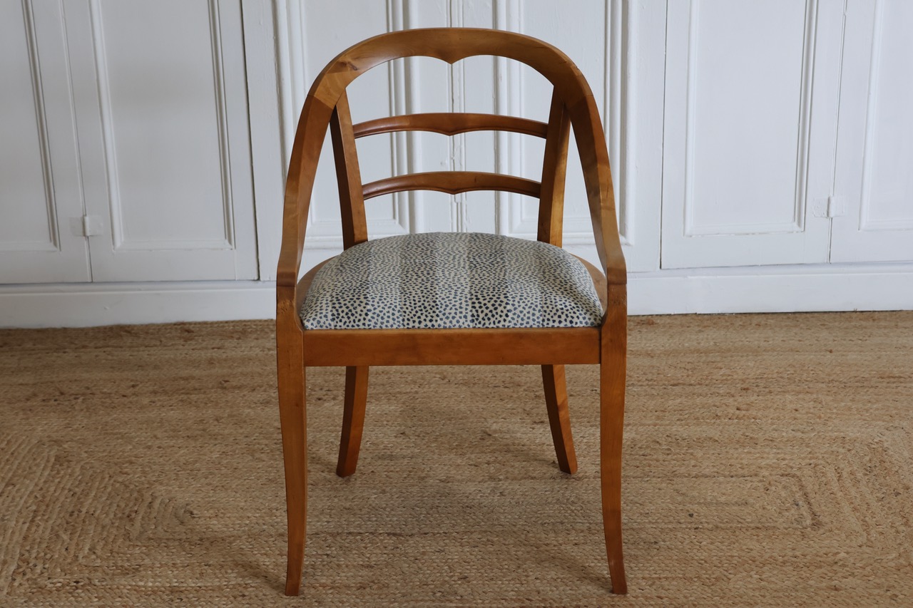 Chic Art Deco Austrian Armchair /Desk Chair in Colefax & Fowler