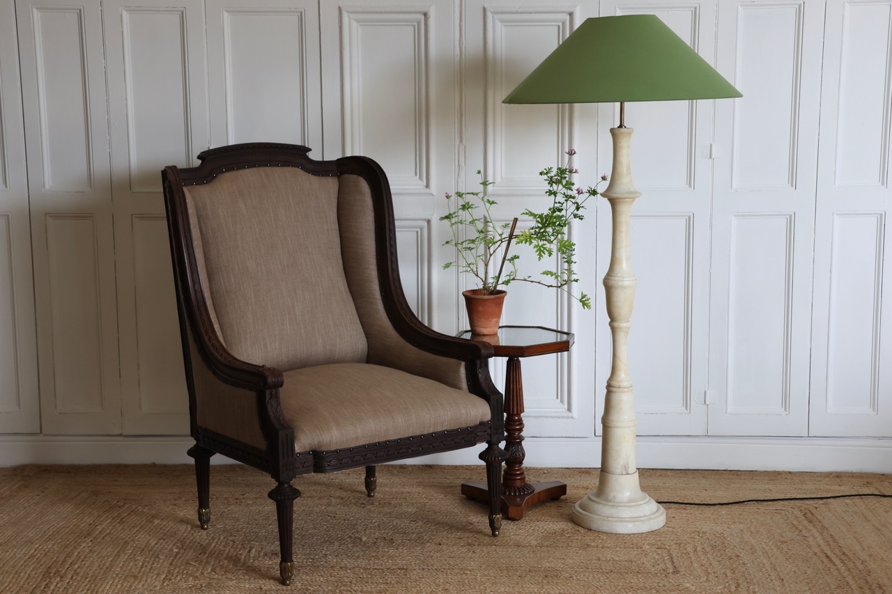 Good pair of Late 19th Century Italian Bergere Armchairs in Solid Palisander