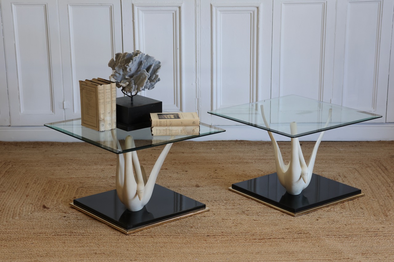 Pair of 1970s French Maison Jansen Occasional Tables