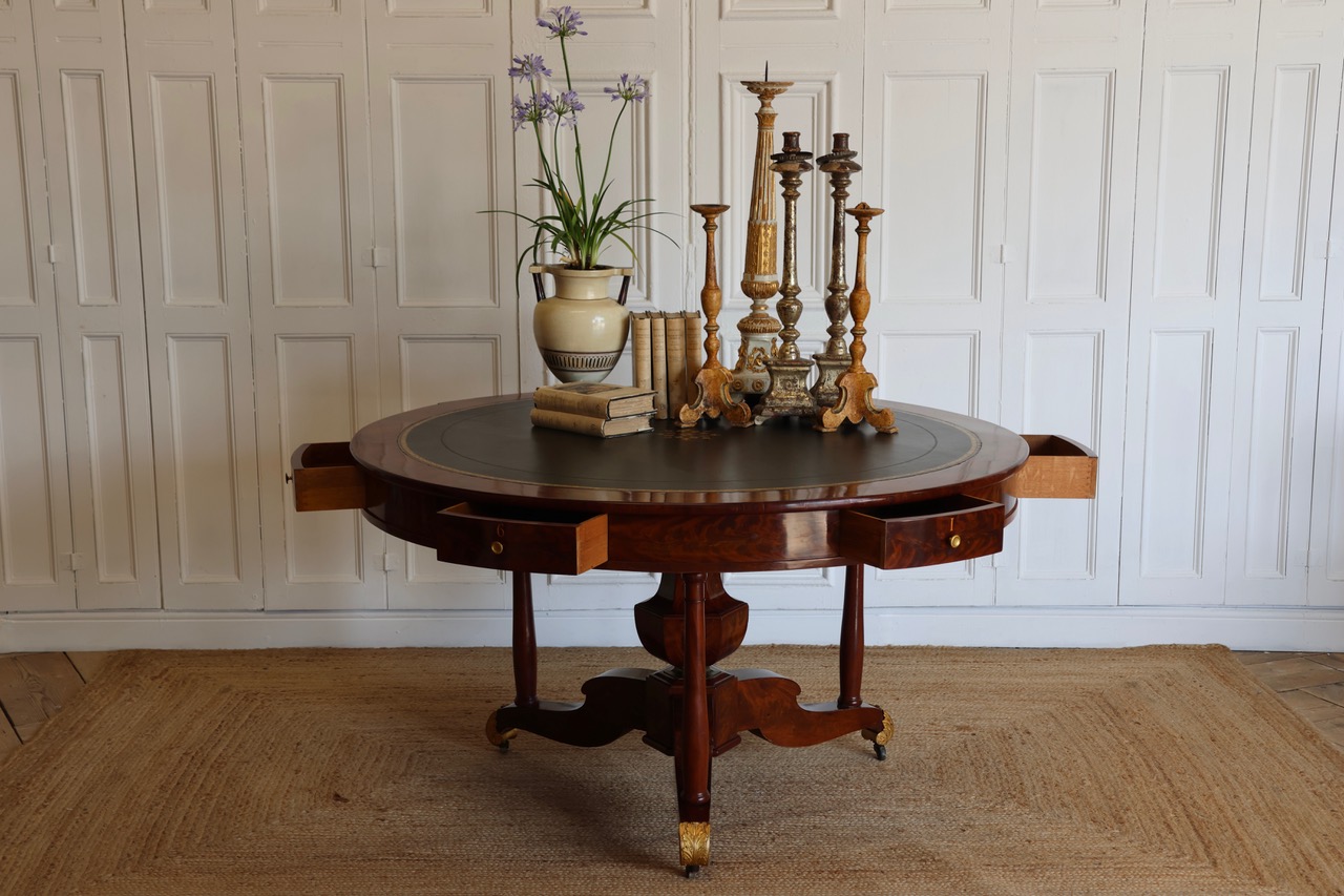 19th Century Mahogany Library Table